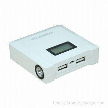 Dual USB Ports Power Bank with LED Display, RoHS Mark, 5,600mAh, 4,400mA